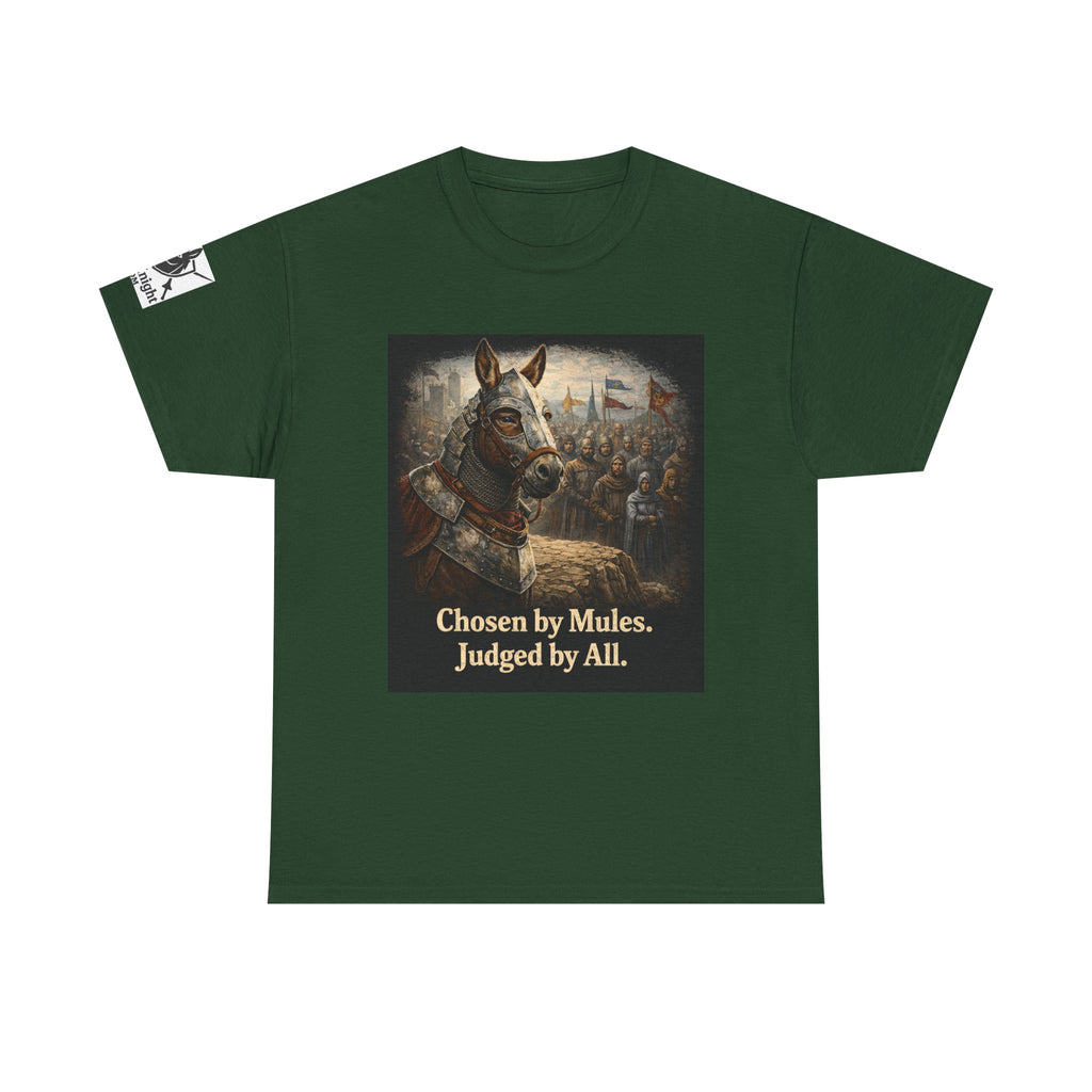 Chosen by Mules Tee — Funny Medieval Donkey Graphic T-Shirt