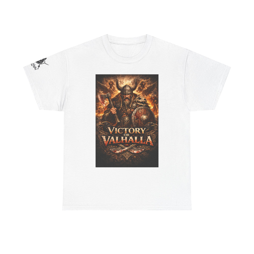 Viking shirt with Odin  -Victory or Valhalla!   Viking tee