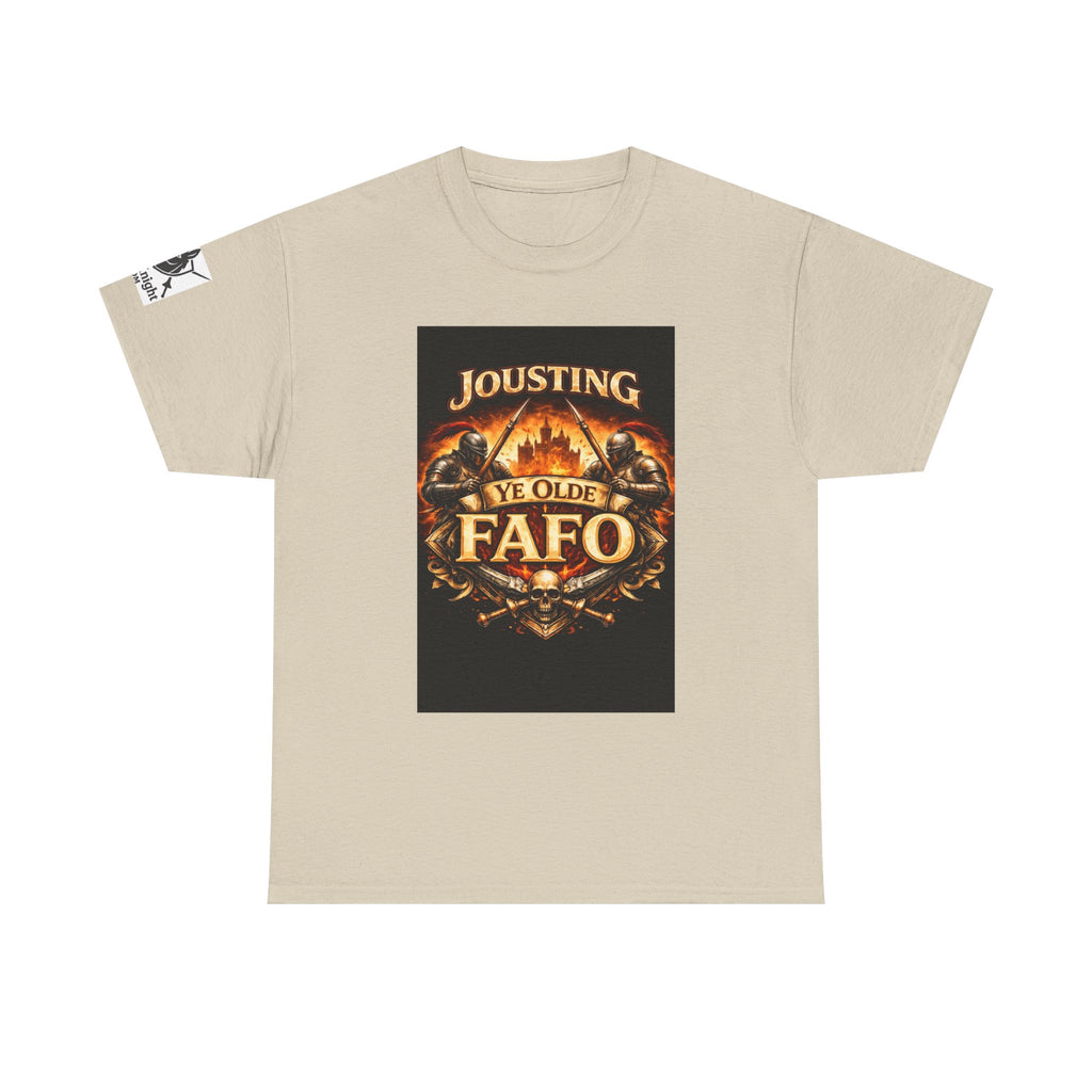 Jousting Ye Olde Fafo T-Shirt — Medieval Vintage Tournament Graphic Tee