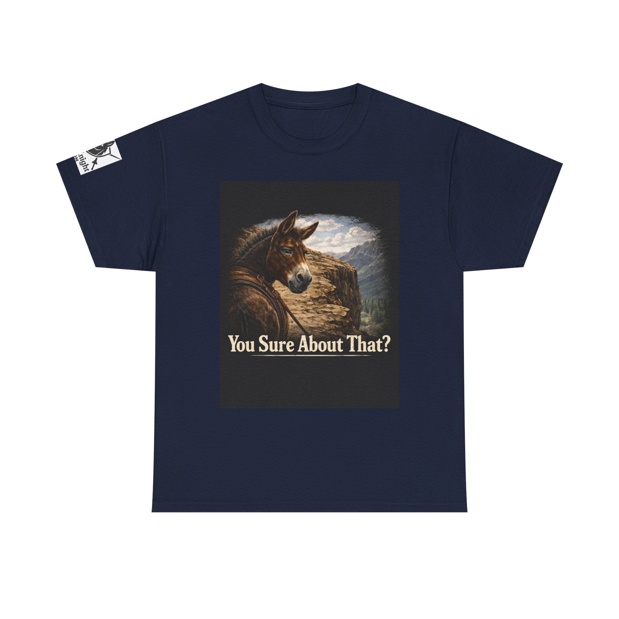 Funny Mule Tee "You Sure About That?" — Humorous Animal Graphic T-Shirt