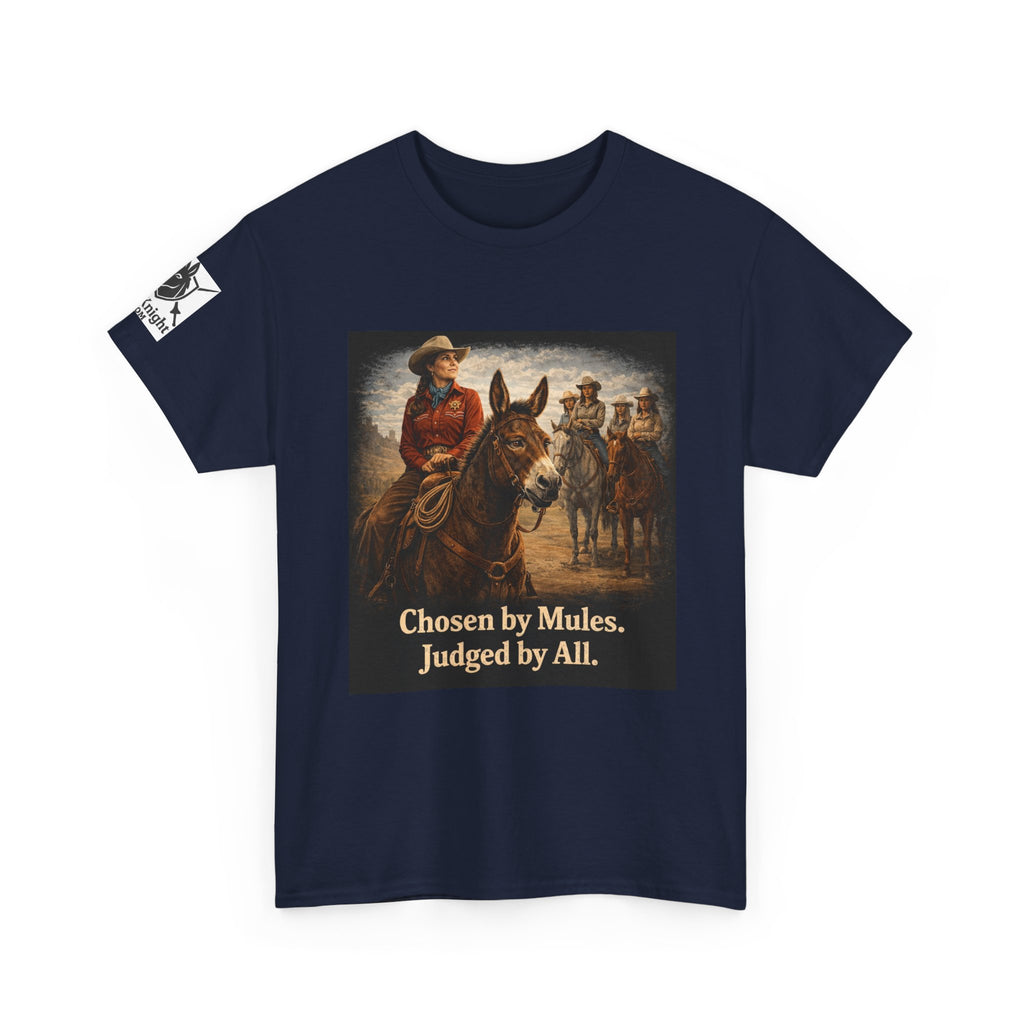 Cowgirl Graphic Tee — "Chosen by Mules. Judged by All." Western Vintage Shirt