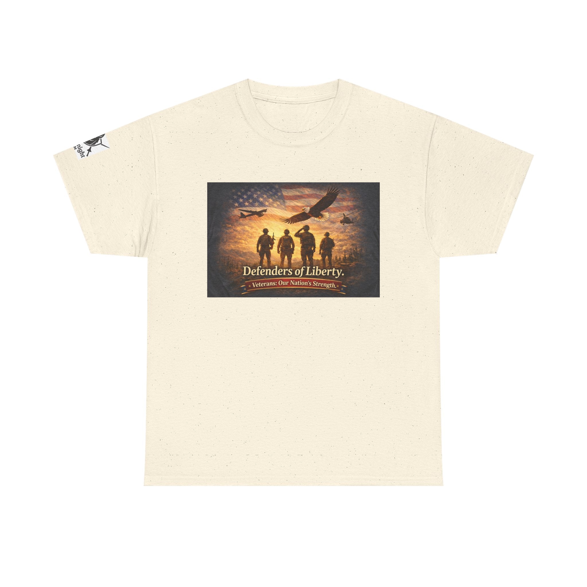 USA Flag Graphic Tee - "Defenders of Liberty -Veterans our nations strength!"