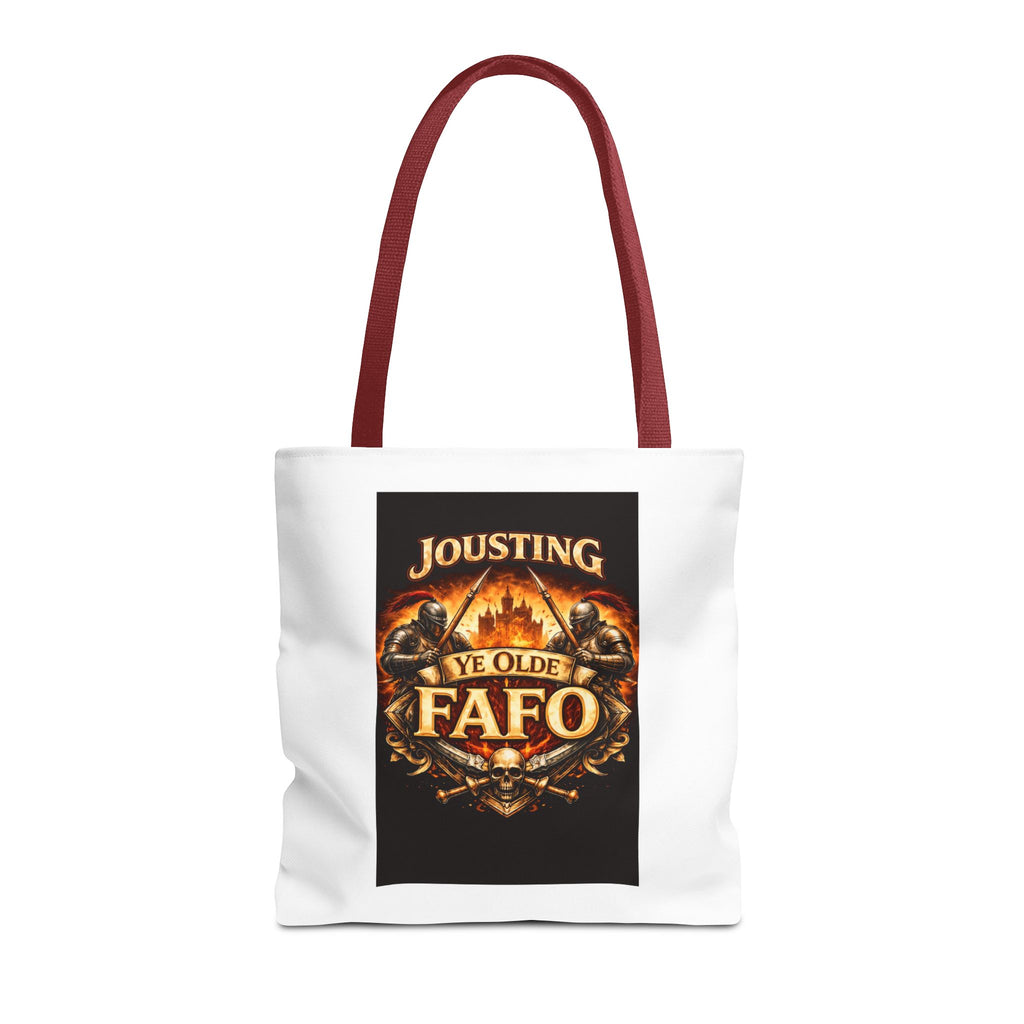 Tote Bag — "Jousting Ye Olde Fafo" Medieval Knight Graphic Tote