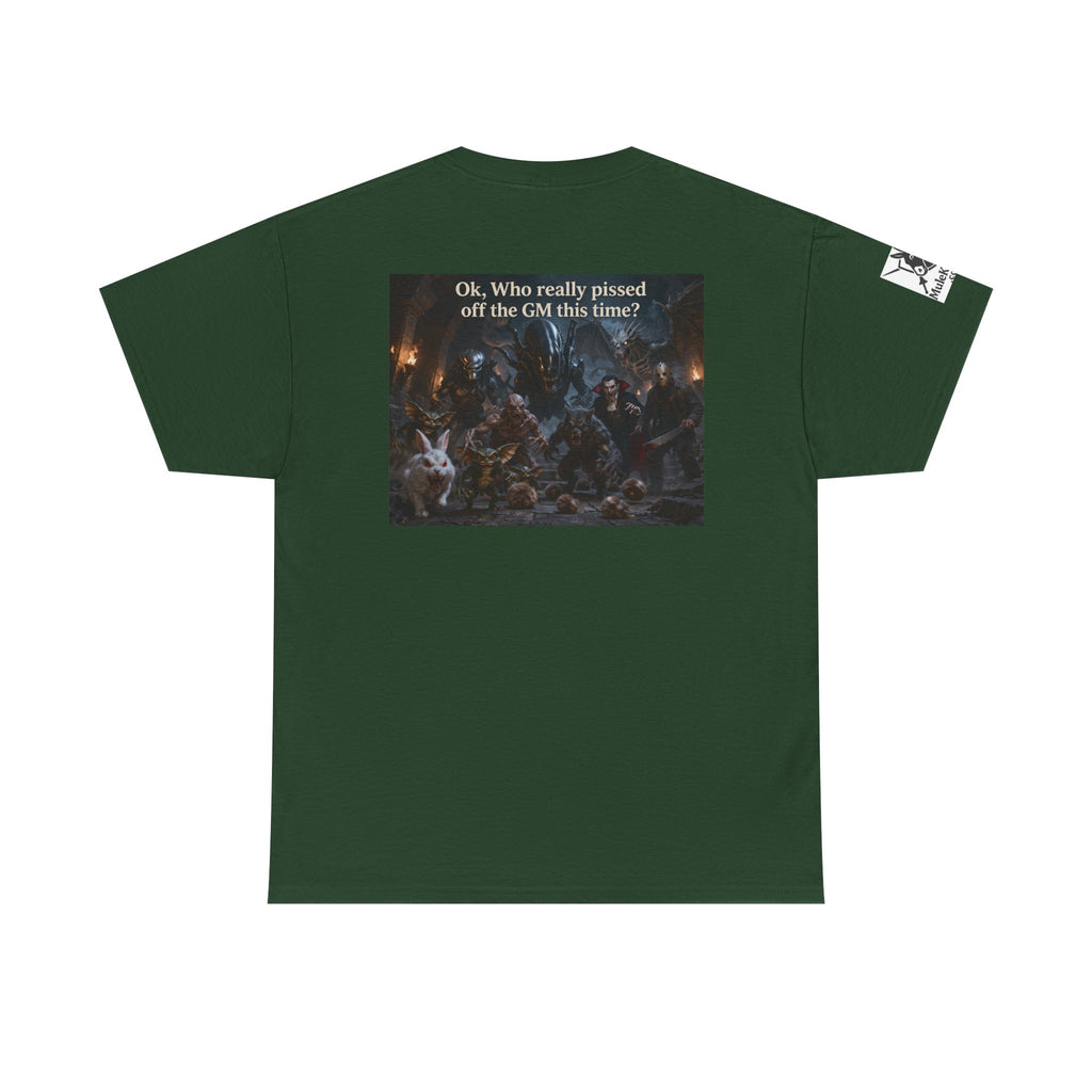 Gaming Tee—  "Ok, who really pissed the GM off this time?"  Funny tee
