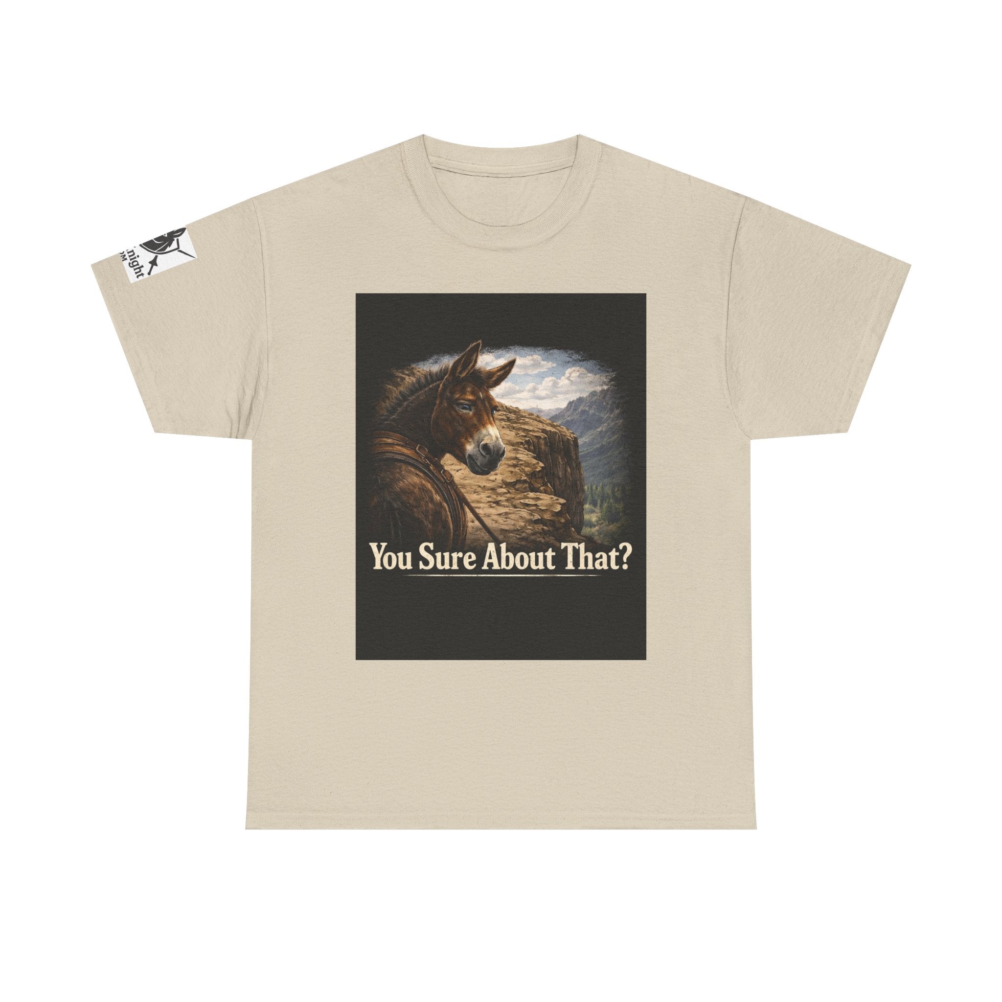 Funny Mule Tee "You Sure About That?" — Humorous Animal Graphic T-Shirt