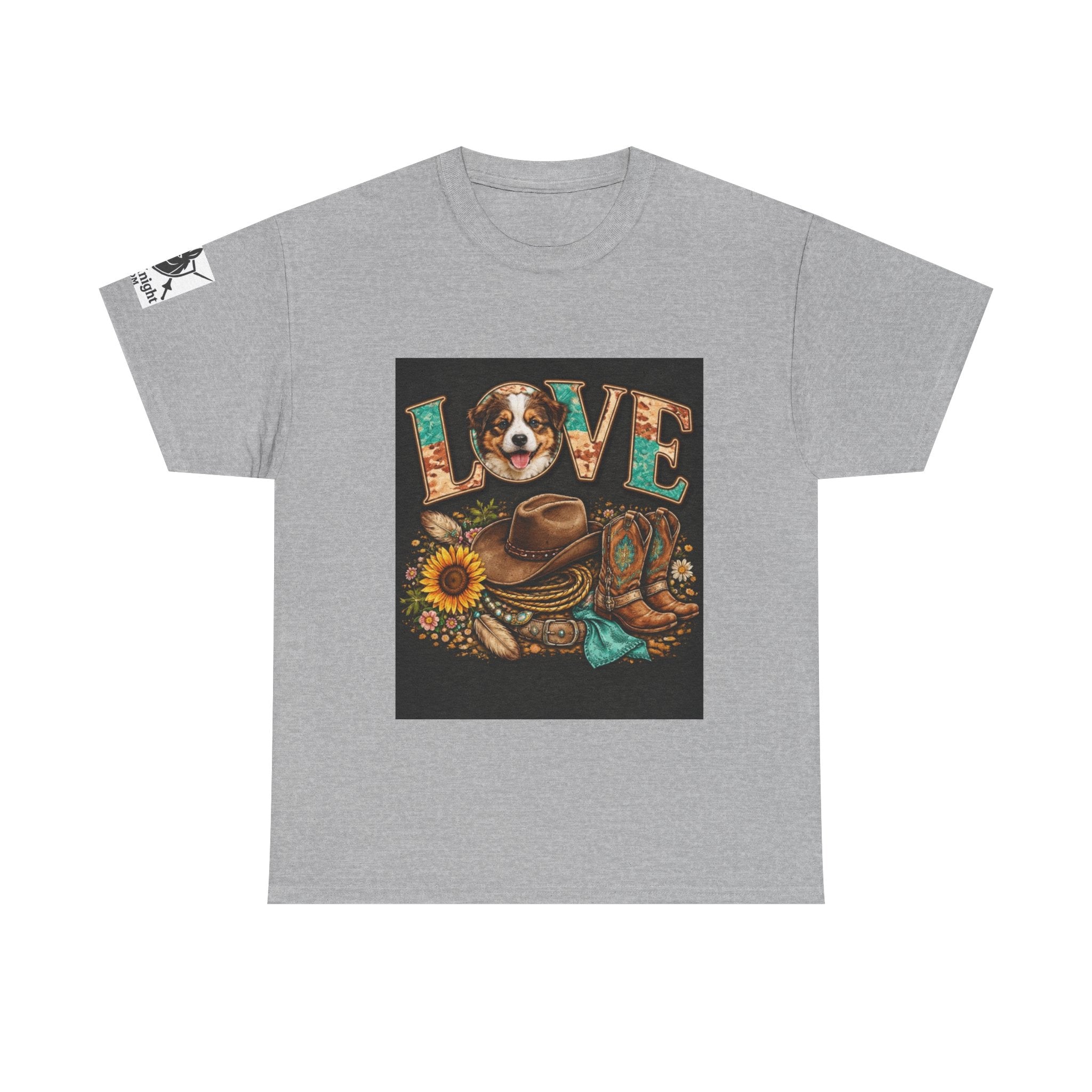 Western rider Love Puppies— Cowgirl western Graphic Tee