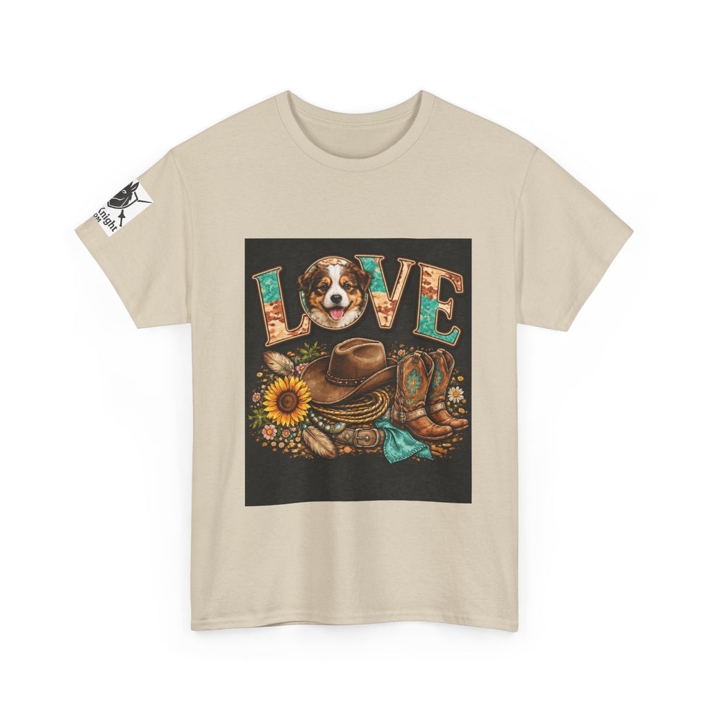 Western rider Love Puppies— Cowgirl western Graphic Tee