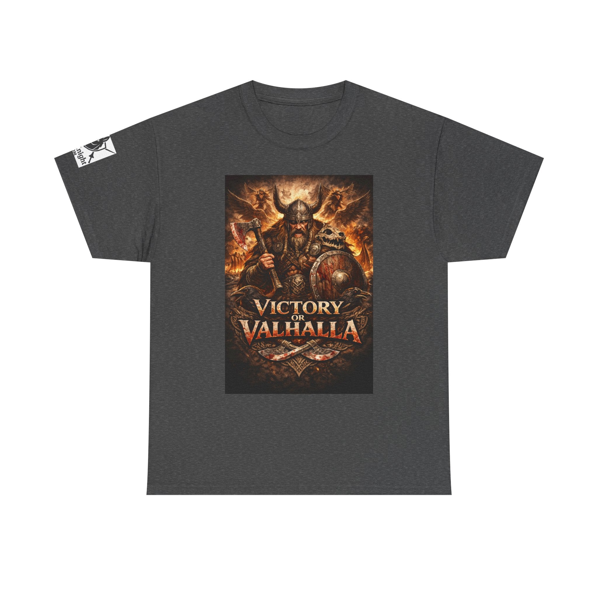 Viking shirt with Odin  -Victory or Valhalla!   Viking tee