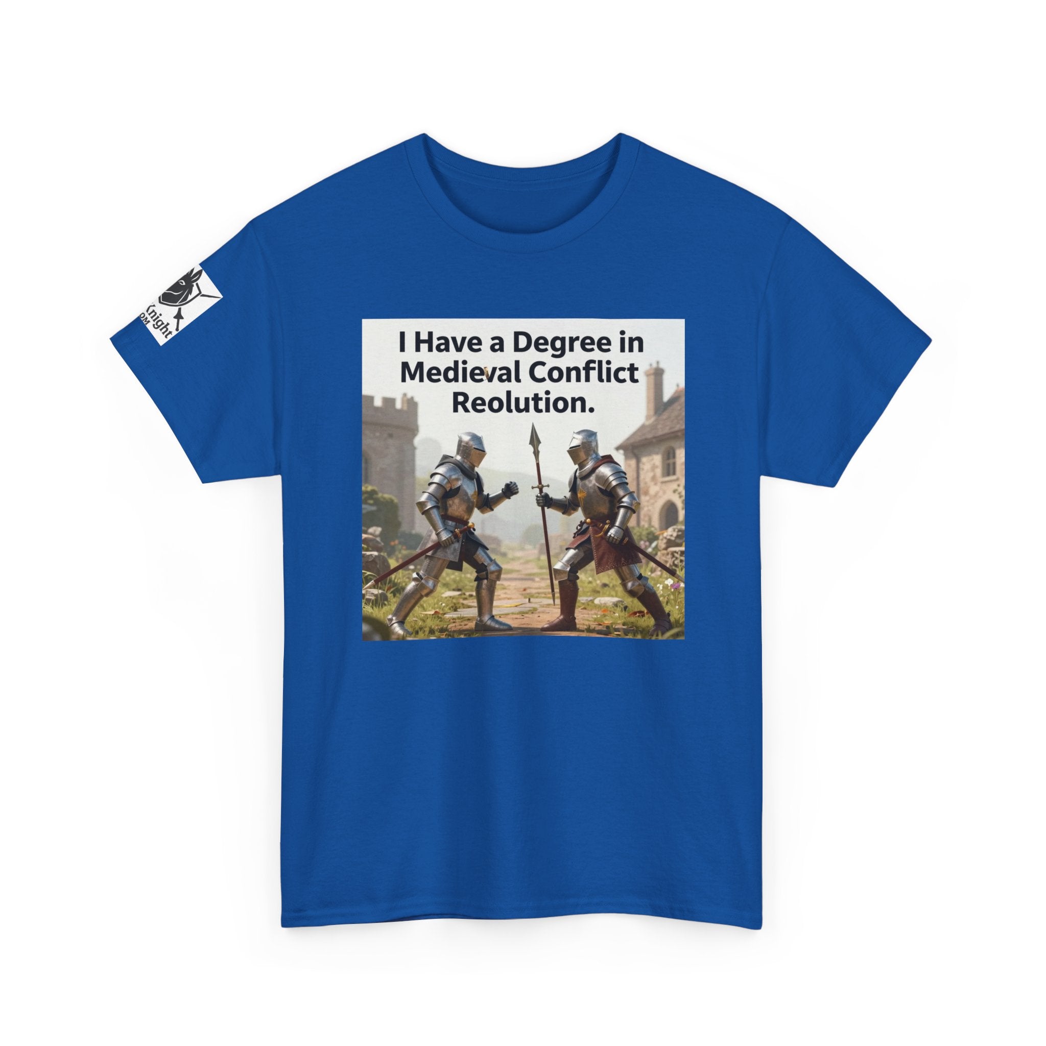 Medieval Conflict Resolution T-Shirt — Funny Knight Diploma Tee