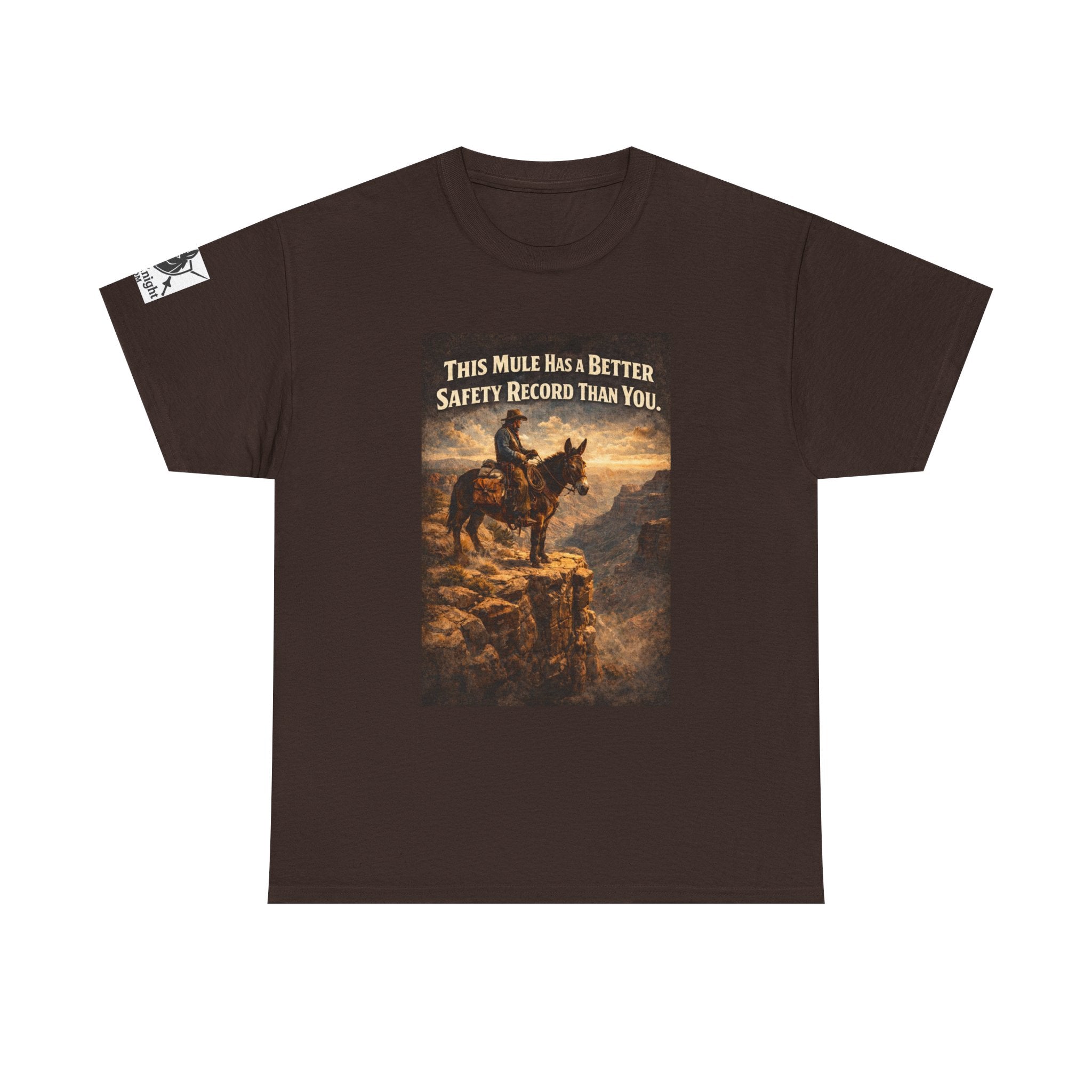 T-Shirt — Vintage Western "This Mule Has a Better Safety Record Than You"