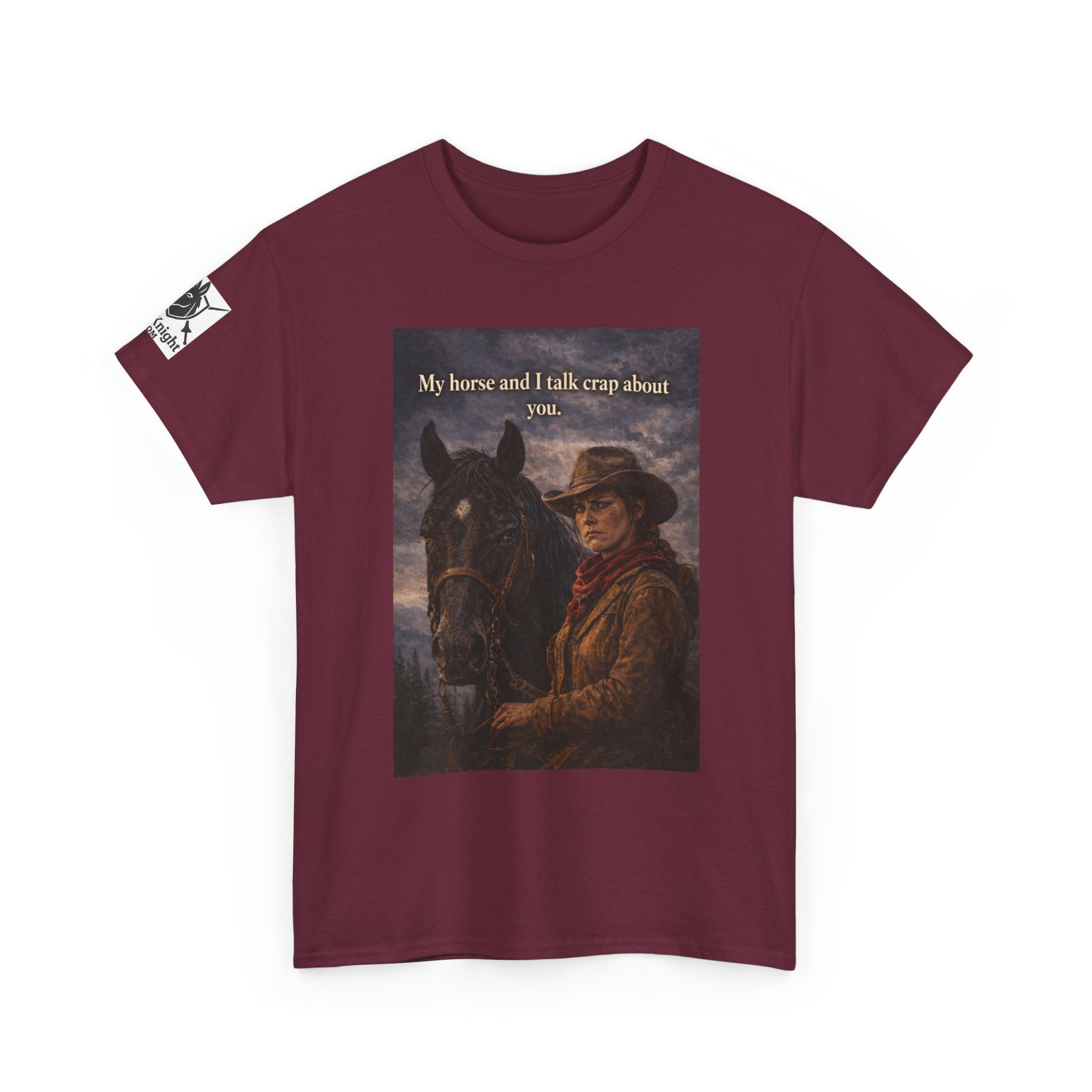 Cowboy & Horse Graphic Tee — "My horse and I talk crap about you"