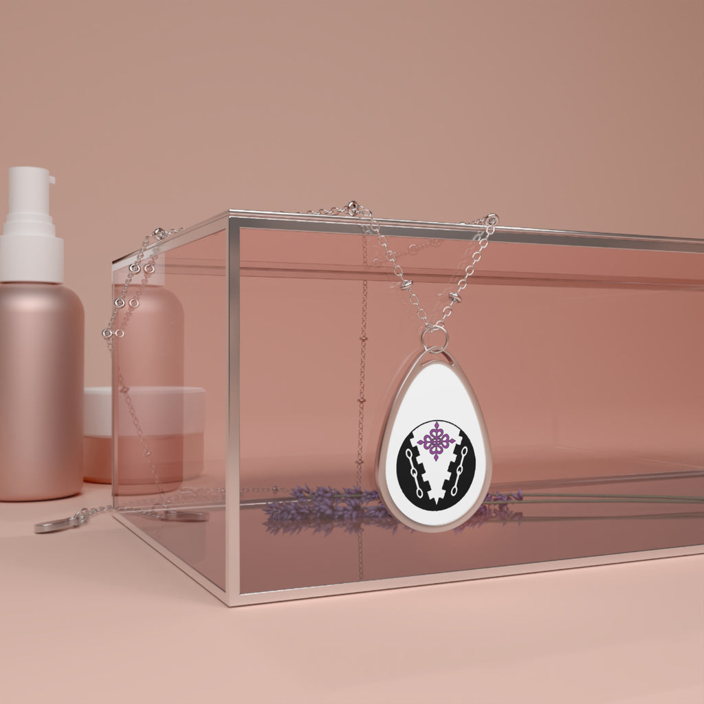 Silver Oval Necklace — EO Fyrd Keyhole Emblem Pendant