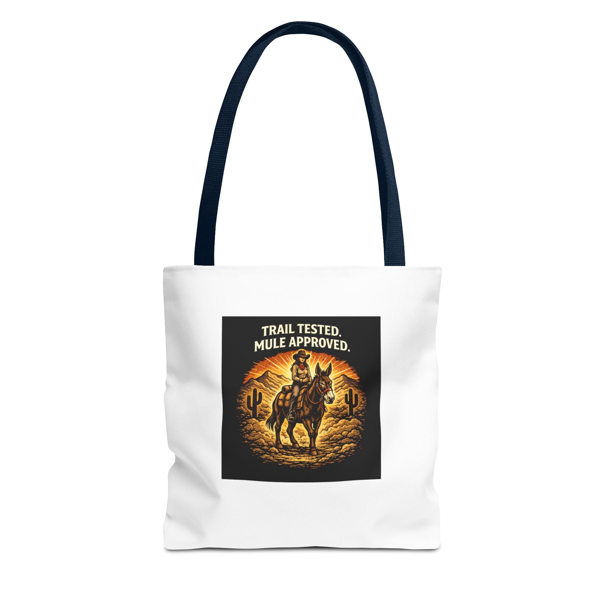 Tote Bag - "Trail Tested, Mule Approved" Western Cowgirl Tote