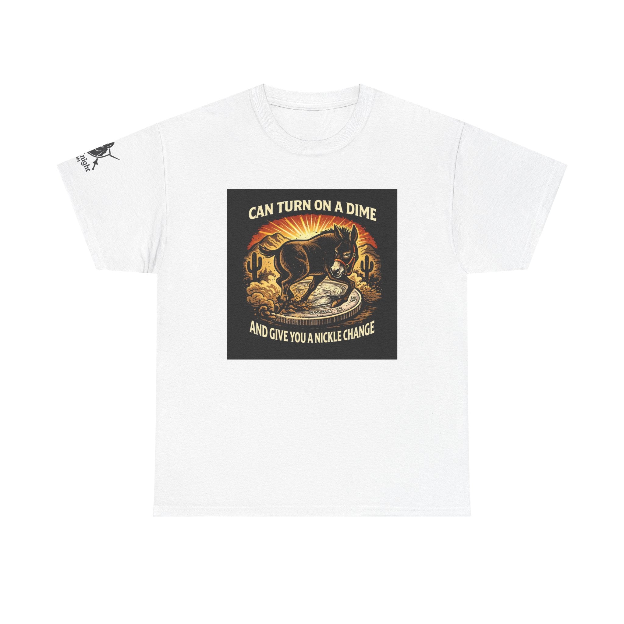 T-Shirt — "Can Turn on a Dime and Give You a Nickel Change" Vintage Skunk Graphic