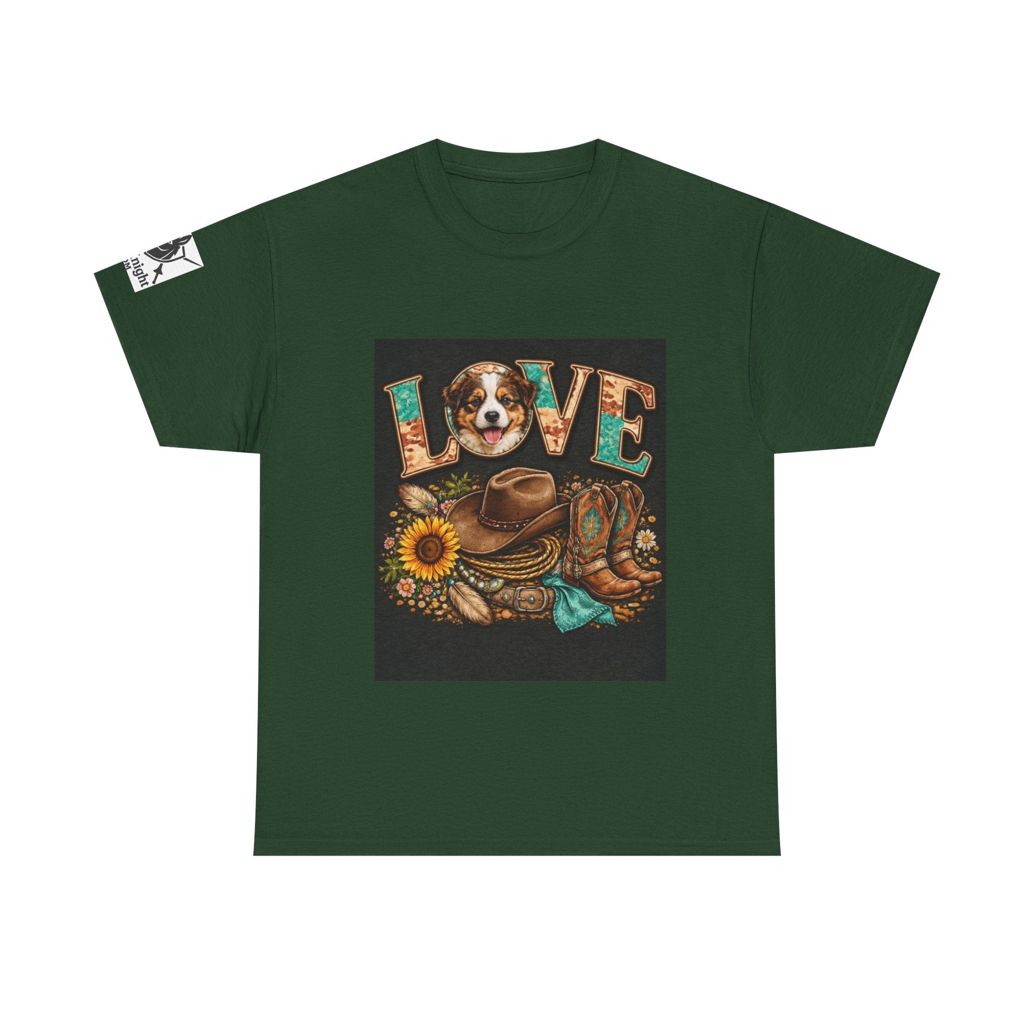 Western rider Love Puppies— Cowgirl western Graphic Tee