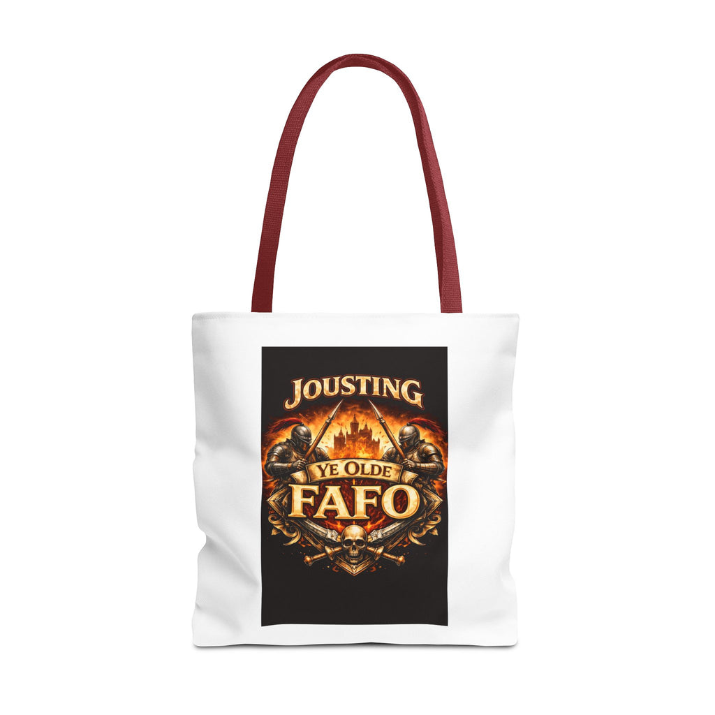 Tote Bag — "Jousting Ye Olde Fafo" Medieval Knight Graphic Tote