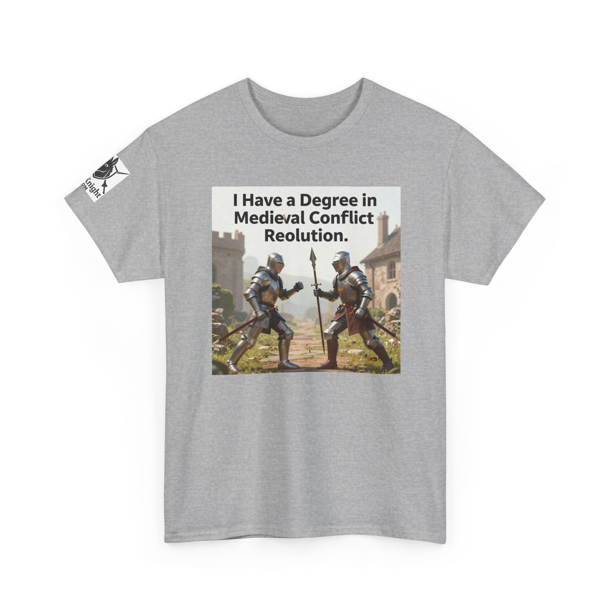 Medieval Conflict Resolution T-Shirt — Funny Knight Diploma Tee