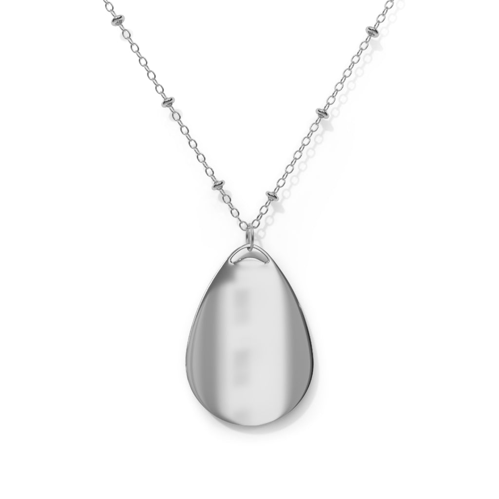 Oval Necklace — Gothic Moonstone Teardrop Pendant with Eo Hirth Motif