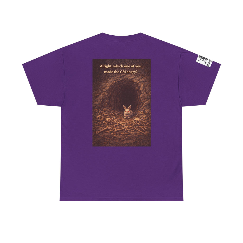 Gaming Tee—  "Alright which one of you made the GM angry!"  Funny tee