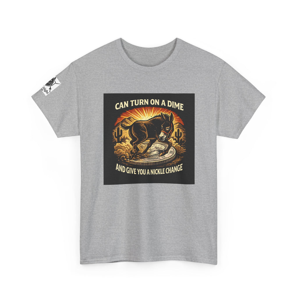 Mule Rider Retro Graphic Tee - "Can Turn on a Dime and Give You a Nickel Change"