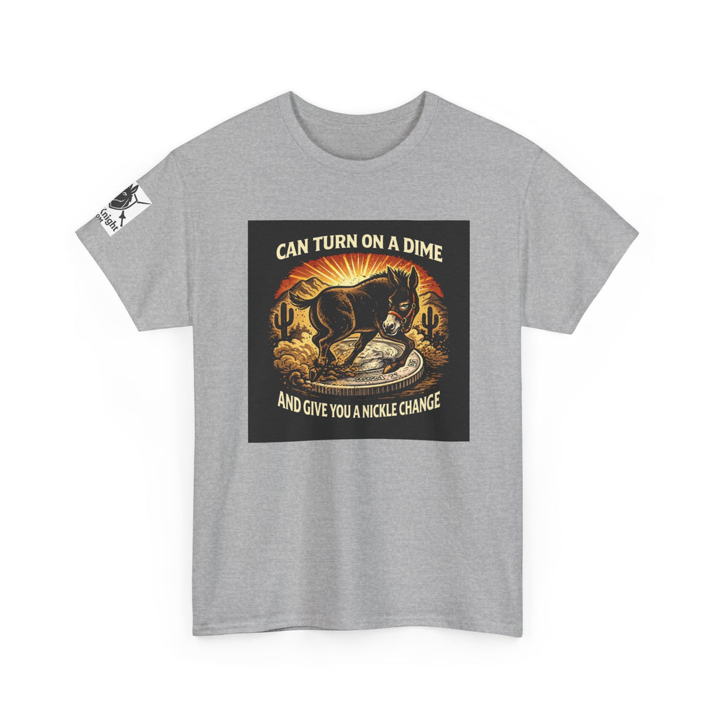 T-Shirt — "Can Turn on a Dime and Give You a Nickel Change" Vintage Skunk Graphic