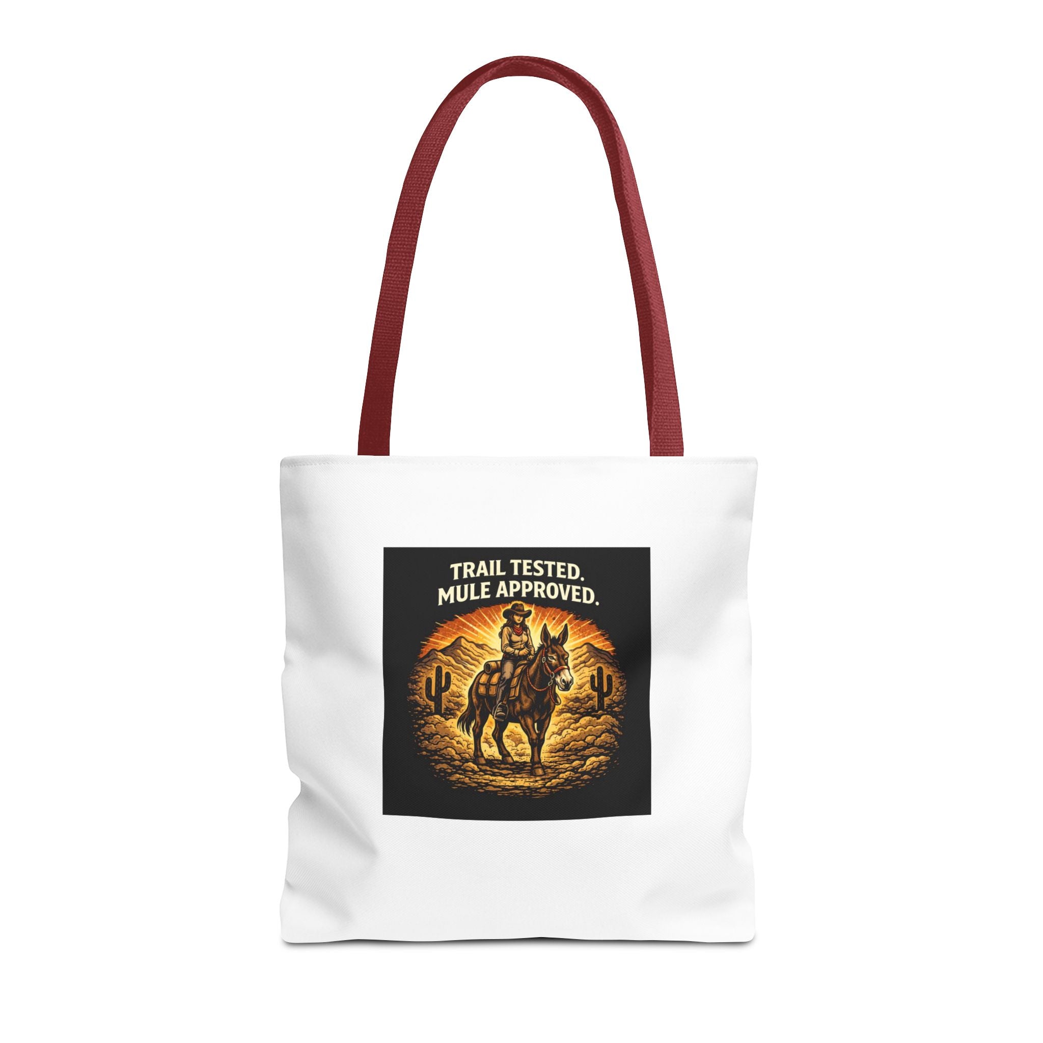 Tote Bag - "Trail Tested, Mule Approved" Western Cowgirl Tote