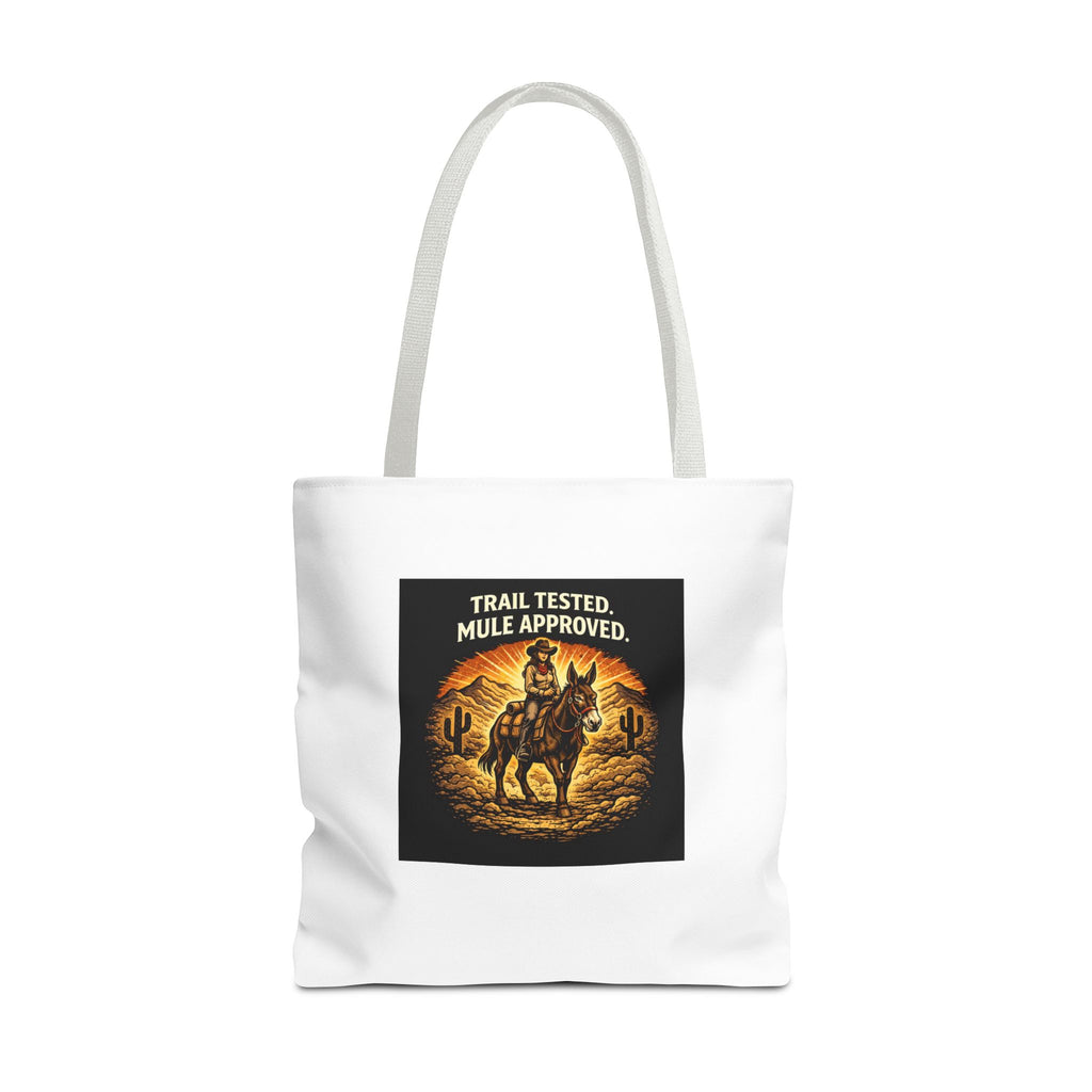 Tote Bag - "Trail Tested, Mule Approved" Western Cowgirl Tote