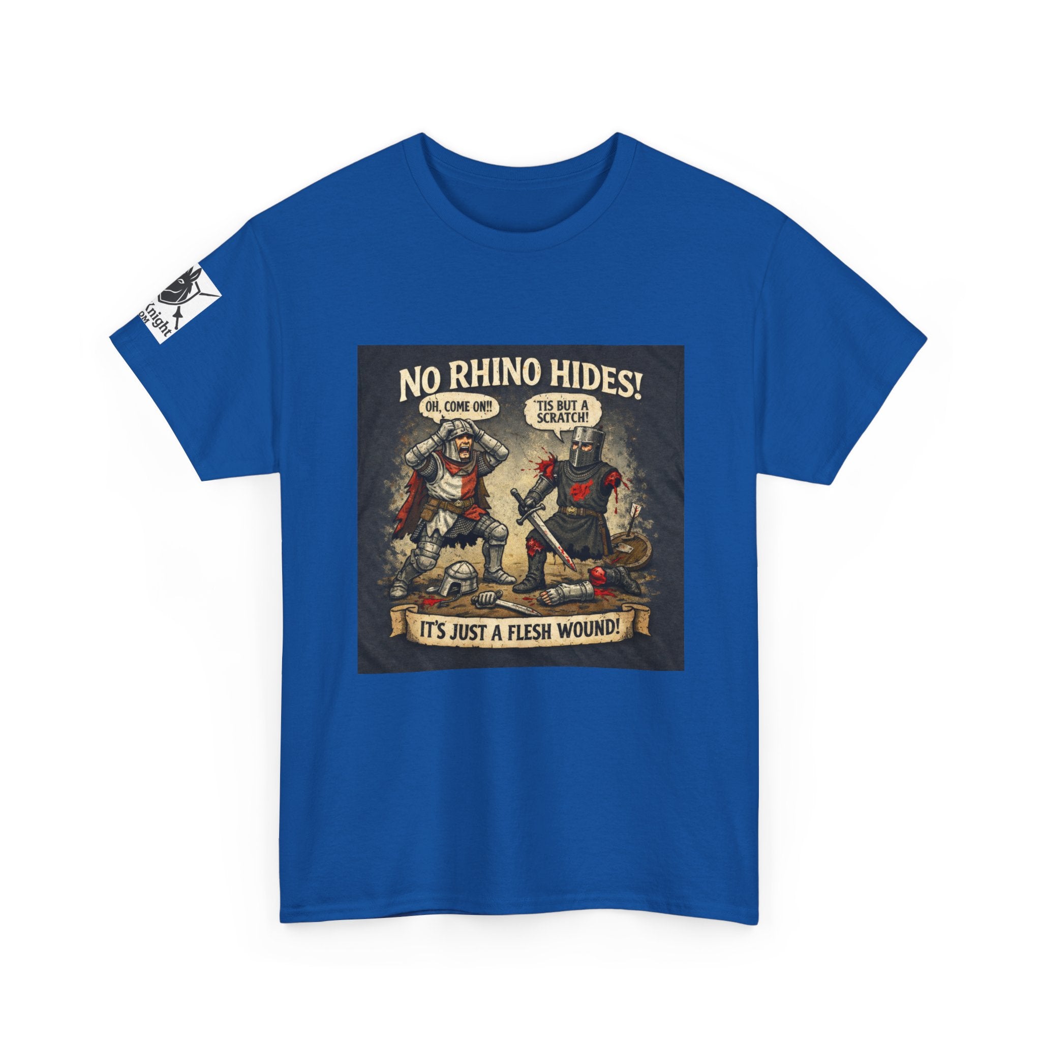No Rhino Hides Tis but a scratch T-Shirt — Funny Knight Tee