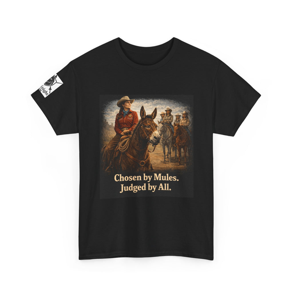 Cowgirl Graphic Tee — "Chosen by Mules. Judged by All." Western Vintage Shirt