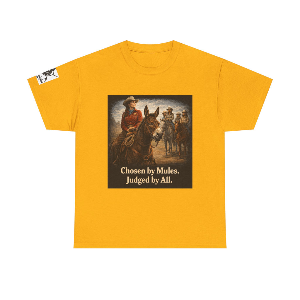 Cowgirl Graphic Tee — "Chosen by Mules. Judged by All." Western Vintage Shirt