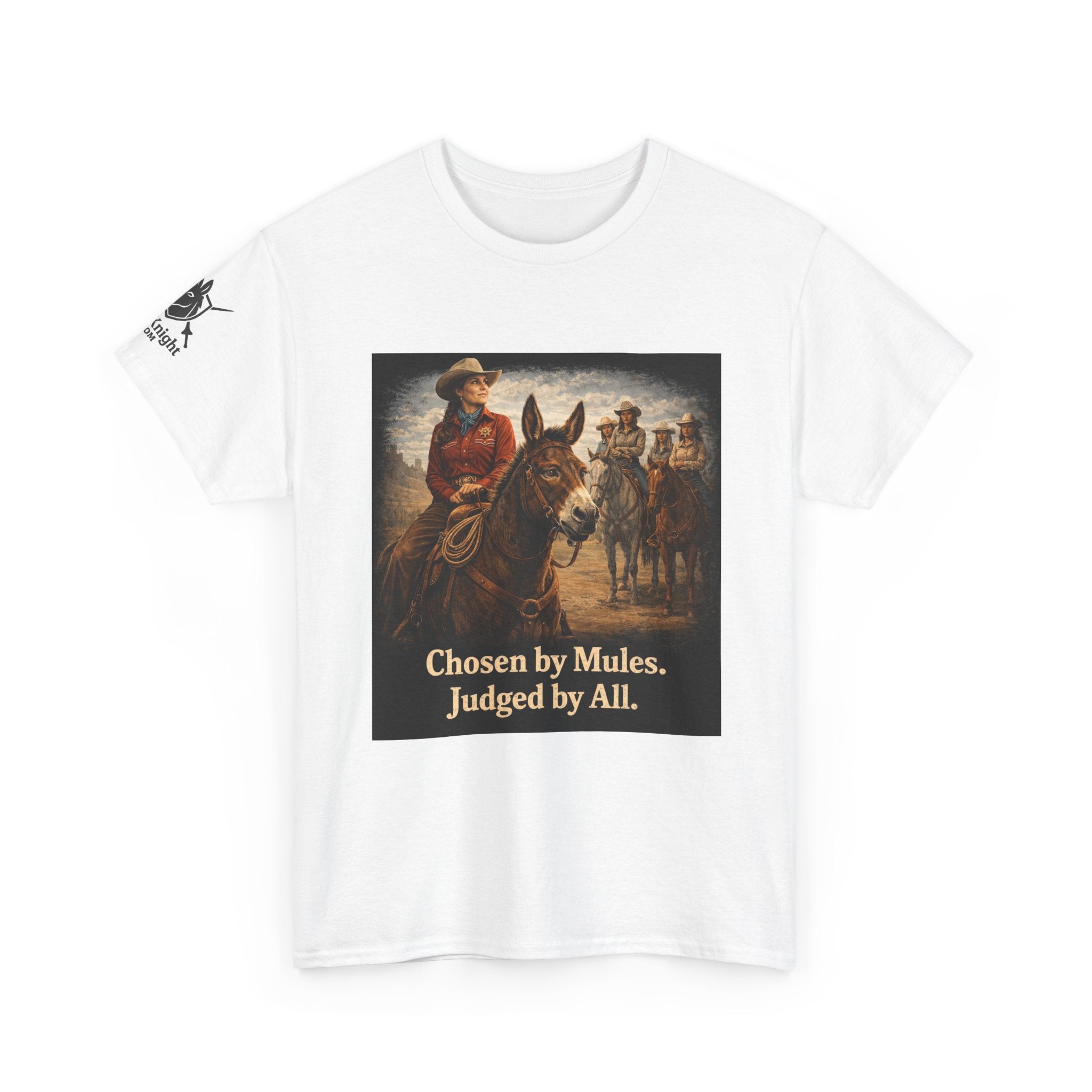 Cowgirl Graphic Tee — "Chosen by Mules. Judged by All." Western Vintage Shirt