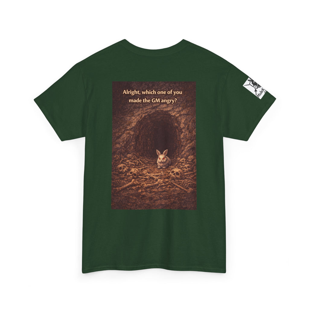 Gaming Tee—  "Alright which one of you made the GM angry!"  Funny tee