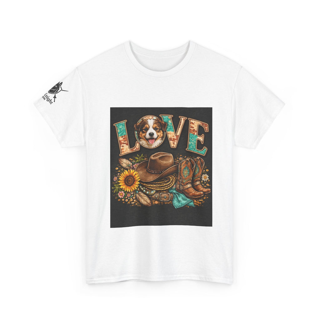 Western rider Love Puppies— Cowgirl western Graphic Tee