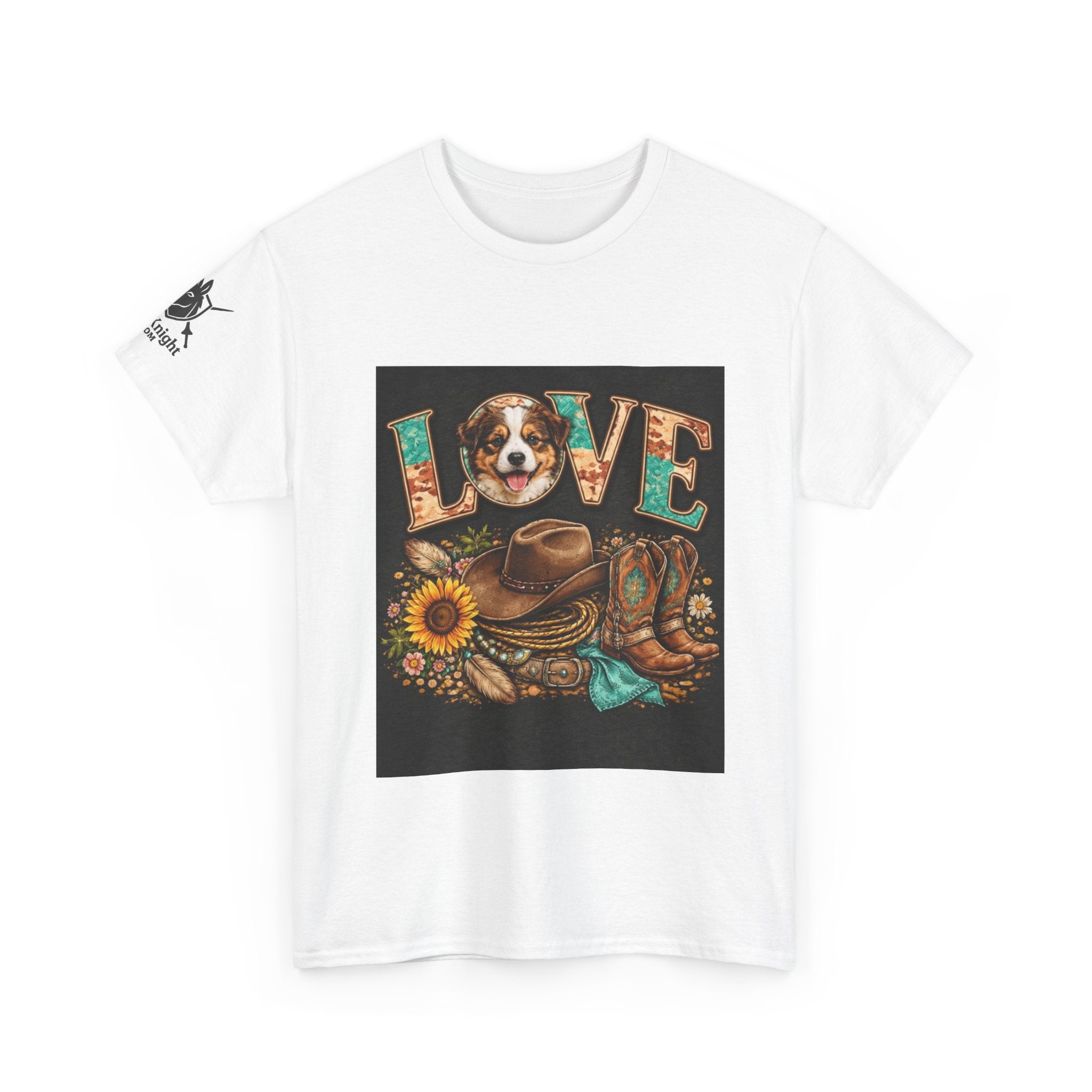 Western rider Love Puppies— Cowgirl western Graphic Tee