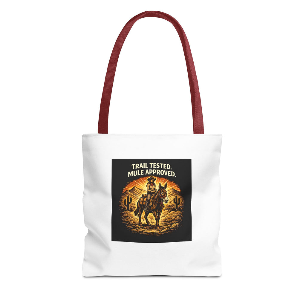 Tote Bag - "Trail Tested, Mule Approved" Western Cowgirl Tote