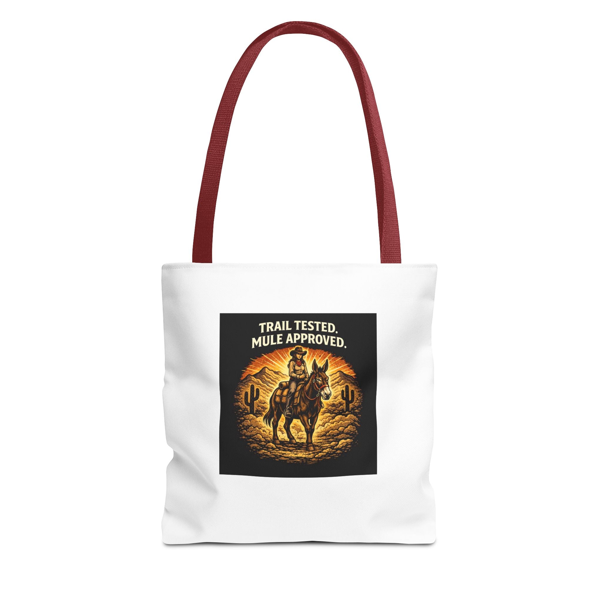 Tote Bag - "Trail Tested, Mule Approved" Western Cowgirl Tote