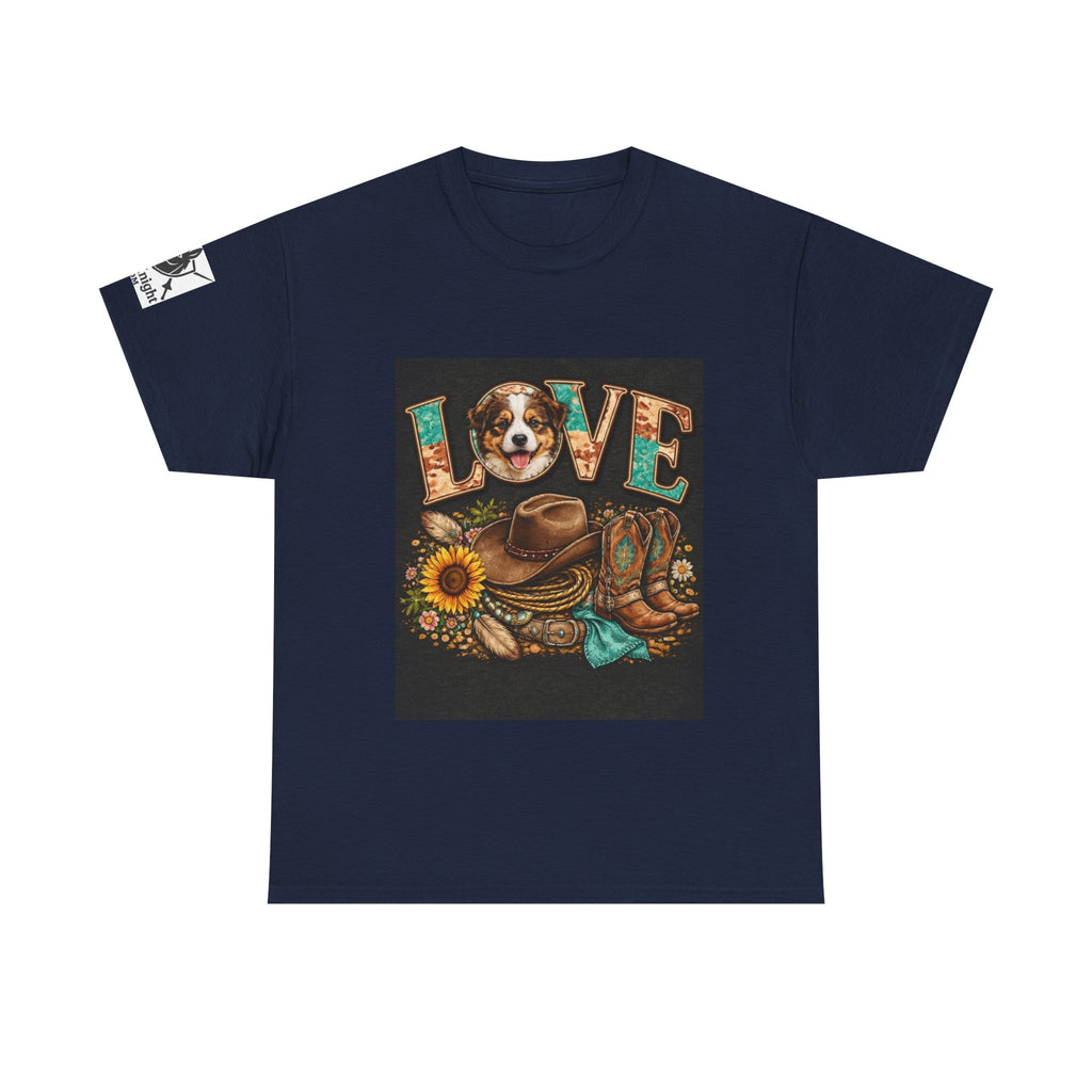 Western rider Love Puppies— Cowgirl western Graphic Tee