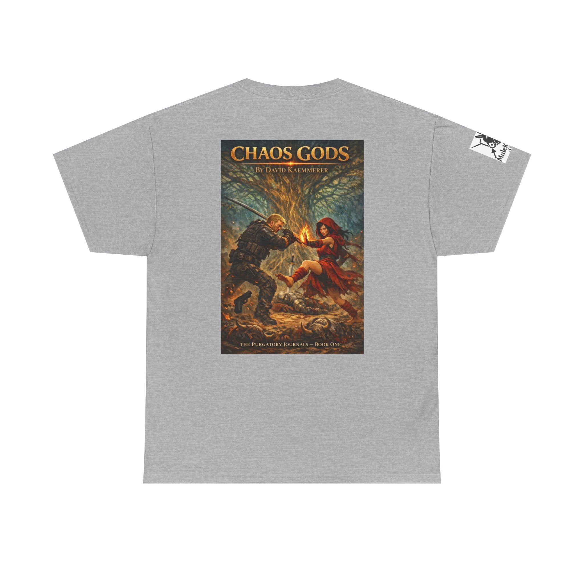 TShirt - Pandora Book Cover Art and on back depicts Chaos Gods Cover