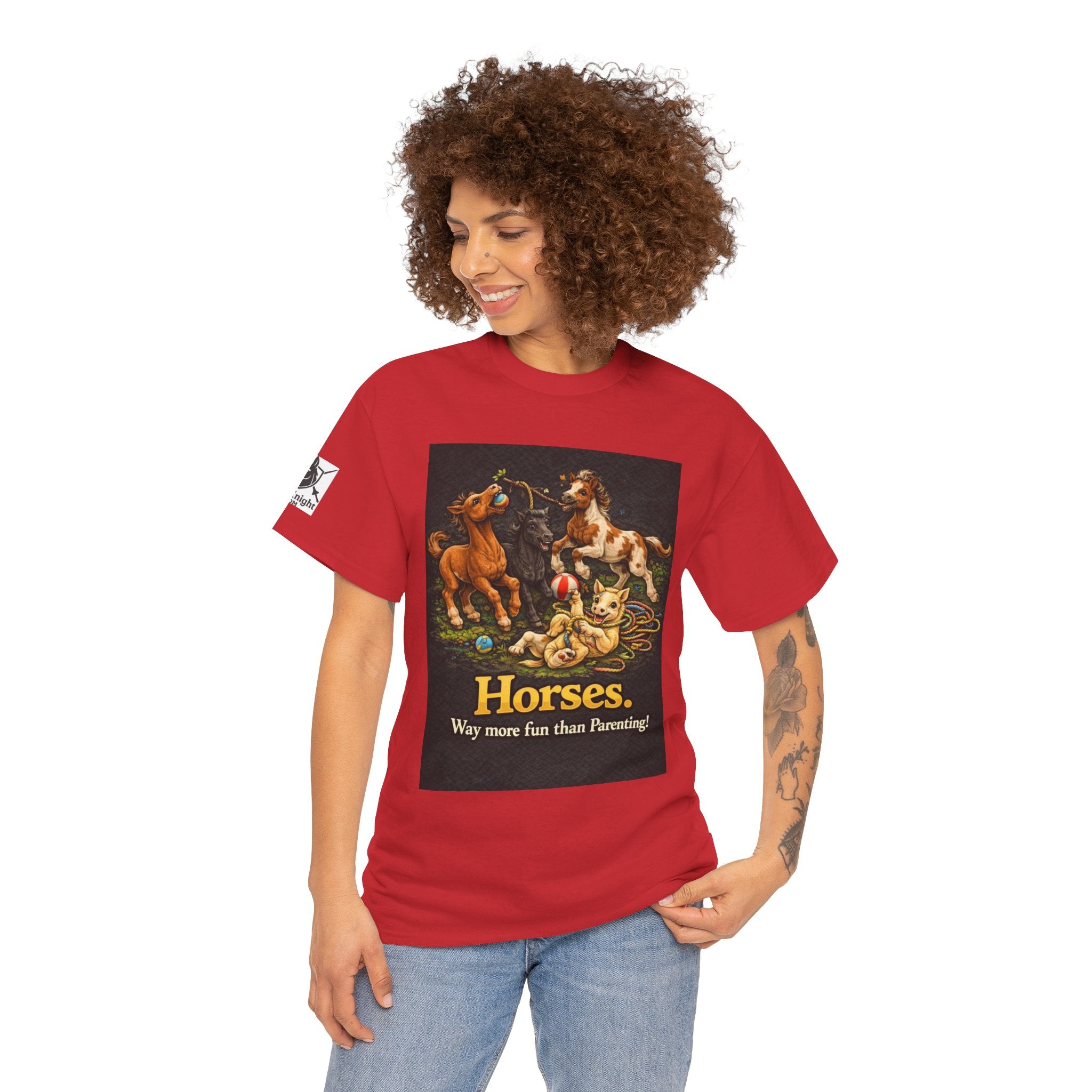Horse lover shirt.  Horses.  Way more fun than Parenting! Teeshirt funny