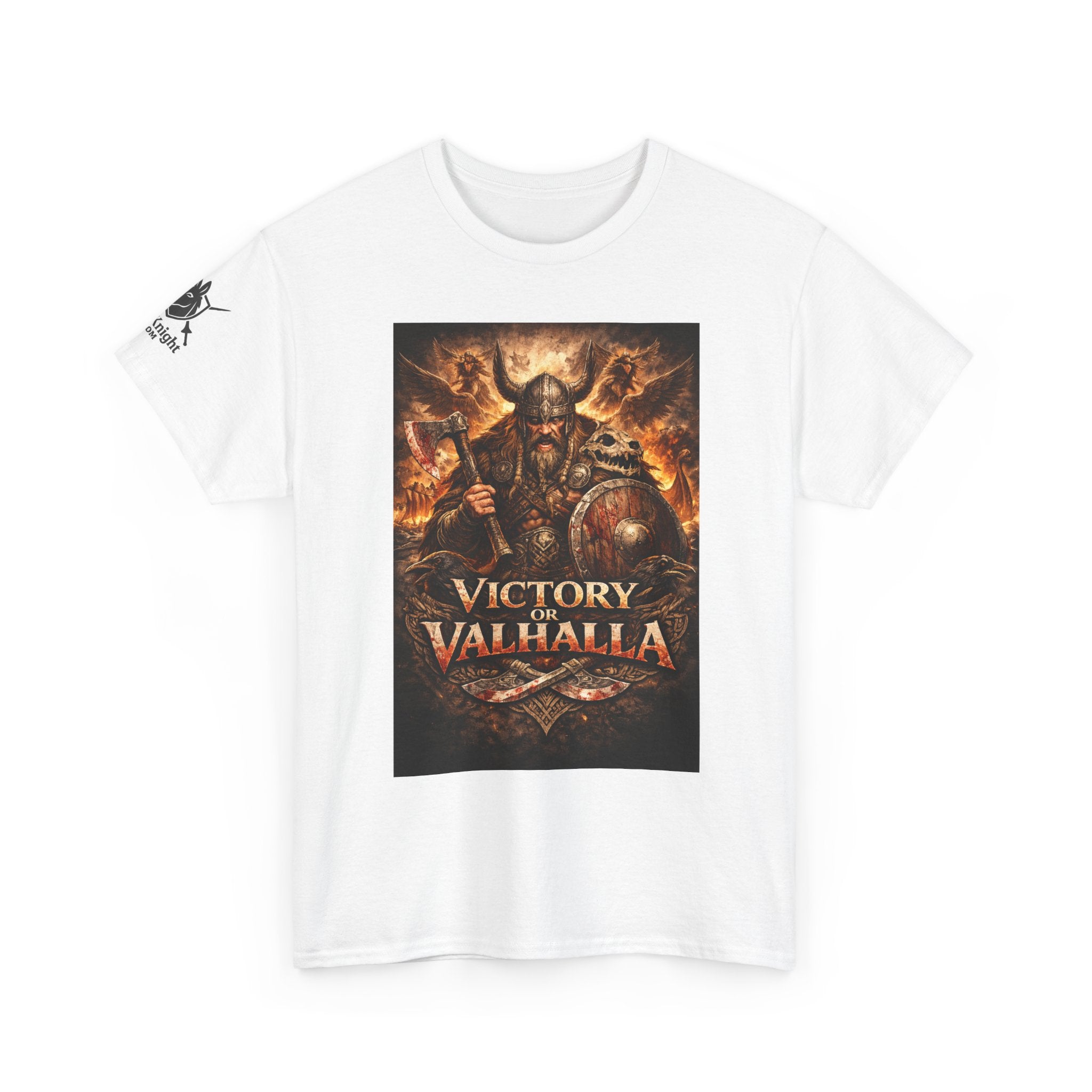 Viking shirt with Odin  -Victory or Valhalla!   Viking tee