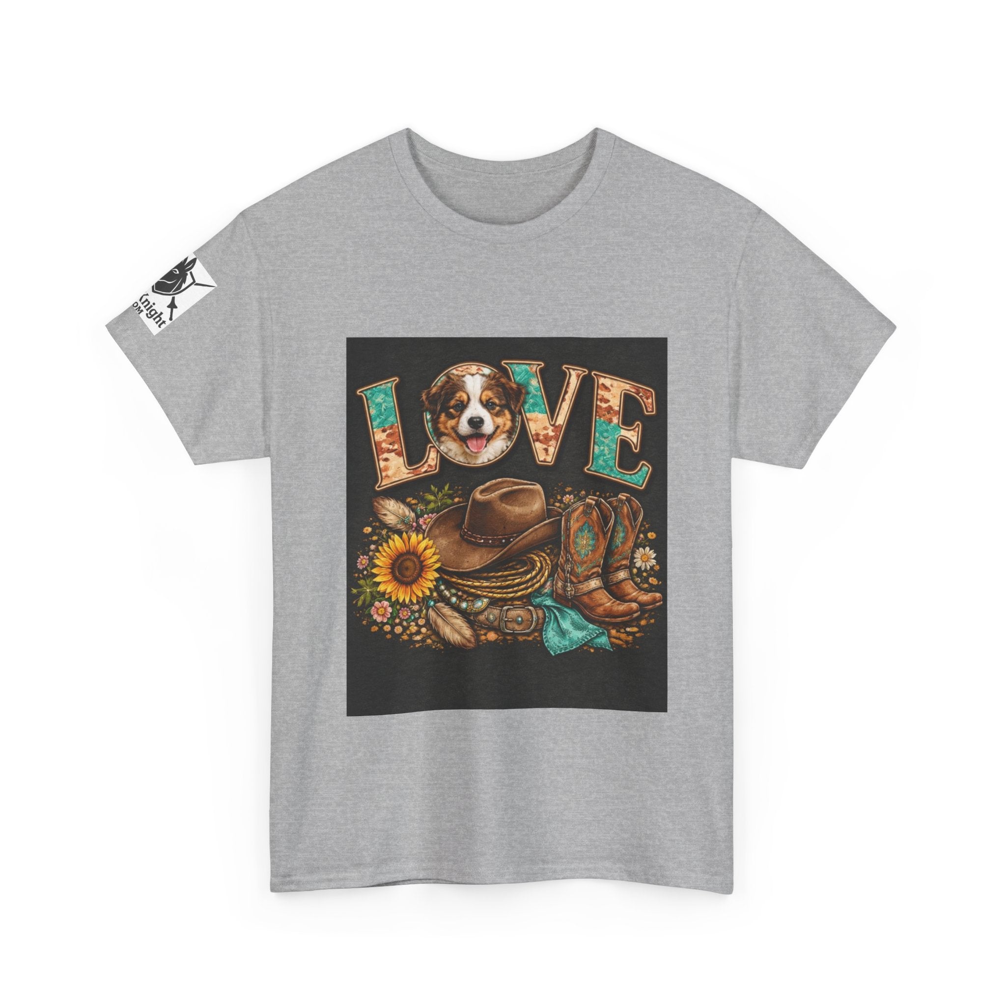 Western rider Love Puppies— Cowgirl western Graphic Tee