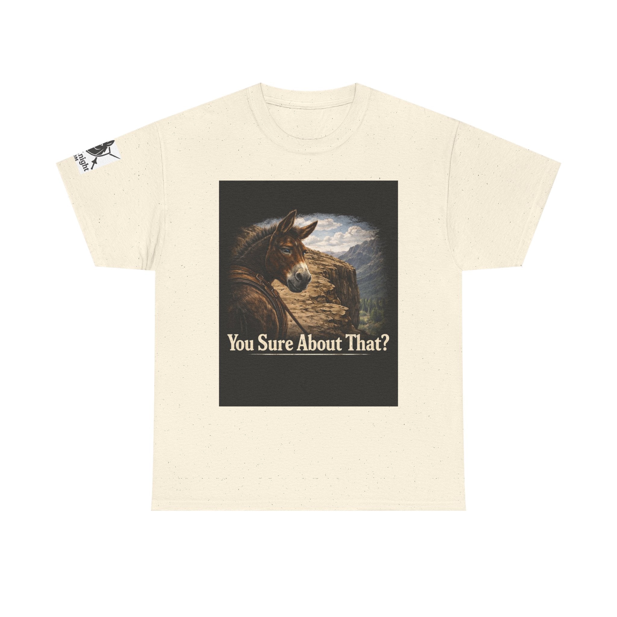 Funny Mule Tee "You Sure About That?" — Humorous Animal Graphic T-Shirt