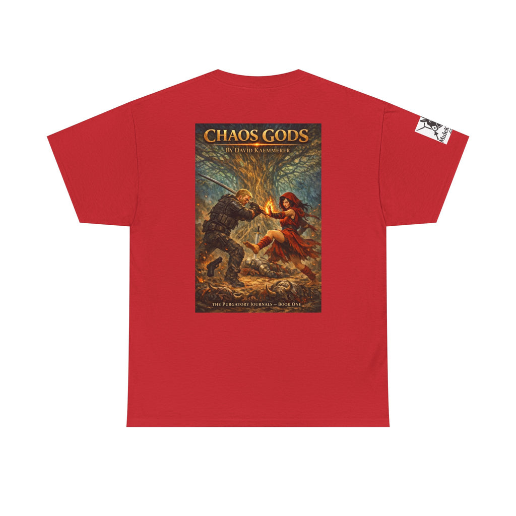 TShirt - Pandora Book Cover Art and on back depicts Chaos Gods Cover