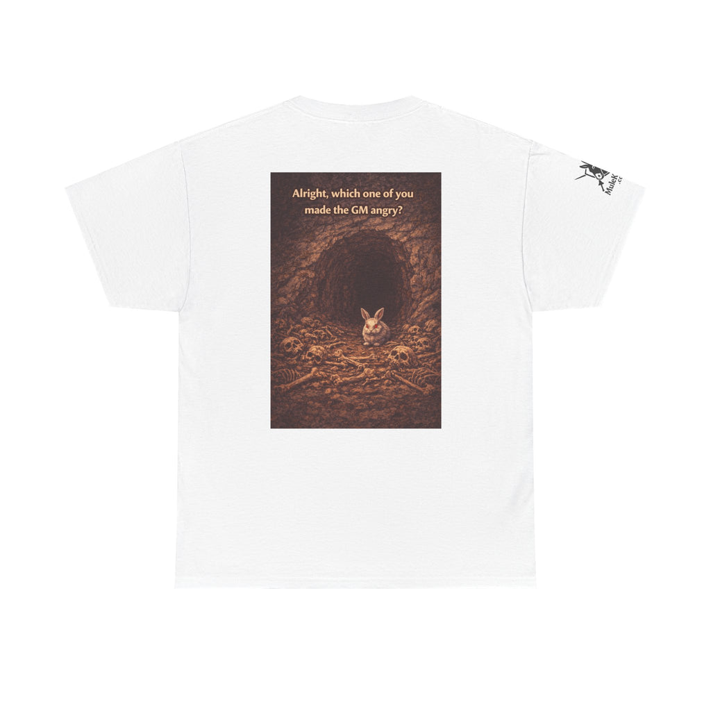 Gaming Tee—  "Alright which one of you made the GM angry!"  Funny tee