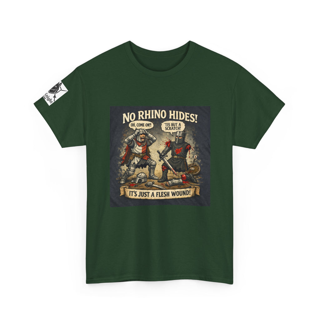 No Rhino Hides Tis but a scratch T-Shirt — Funny Knight Tee