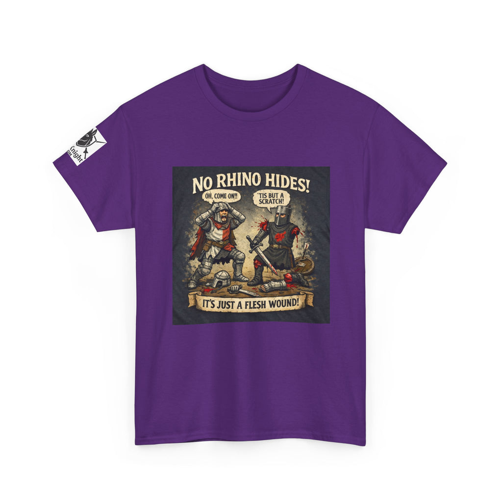 No Rhino Hides Tis but a scratch T-Shirt — Funny Knight Tee