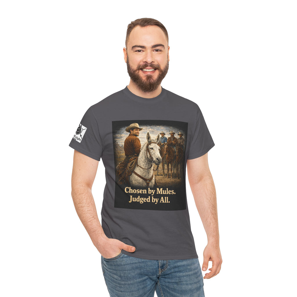Cowboy Vintage Tee — "Chosen by Mules, Judged by All" Western Shirt