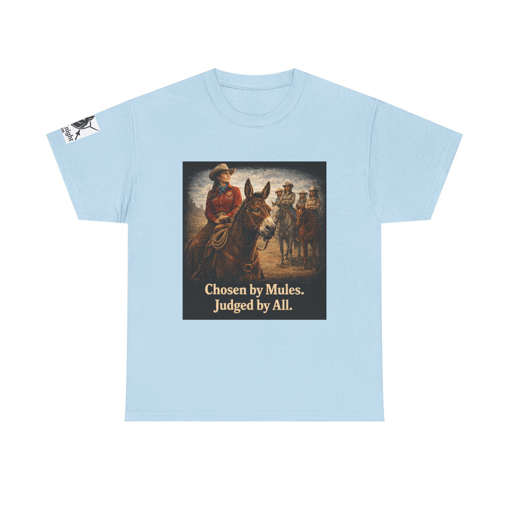 Cowgirl Graphic Tee — "Chosen by Mules. Judged by All." Western Vintage Shirt