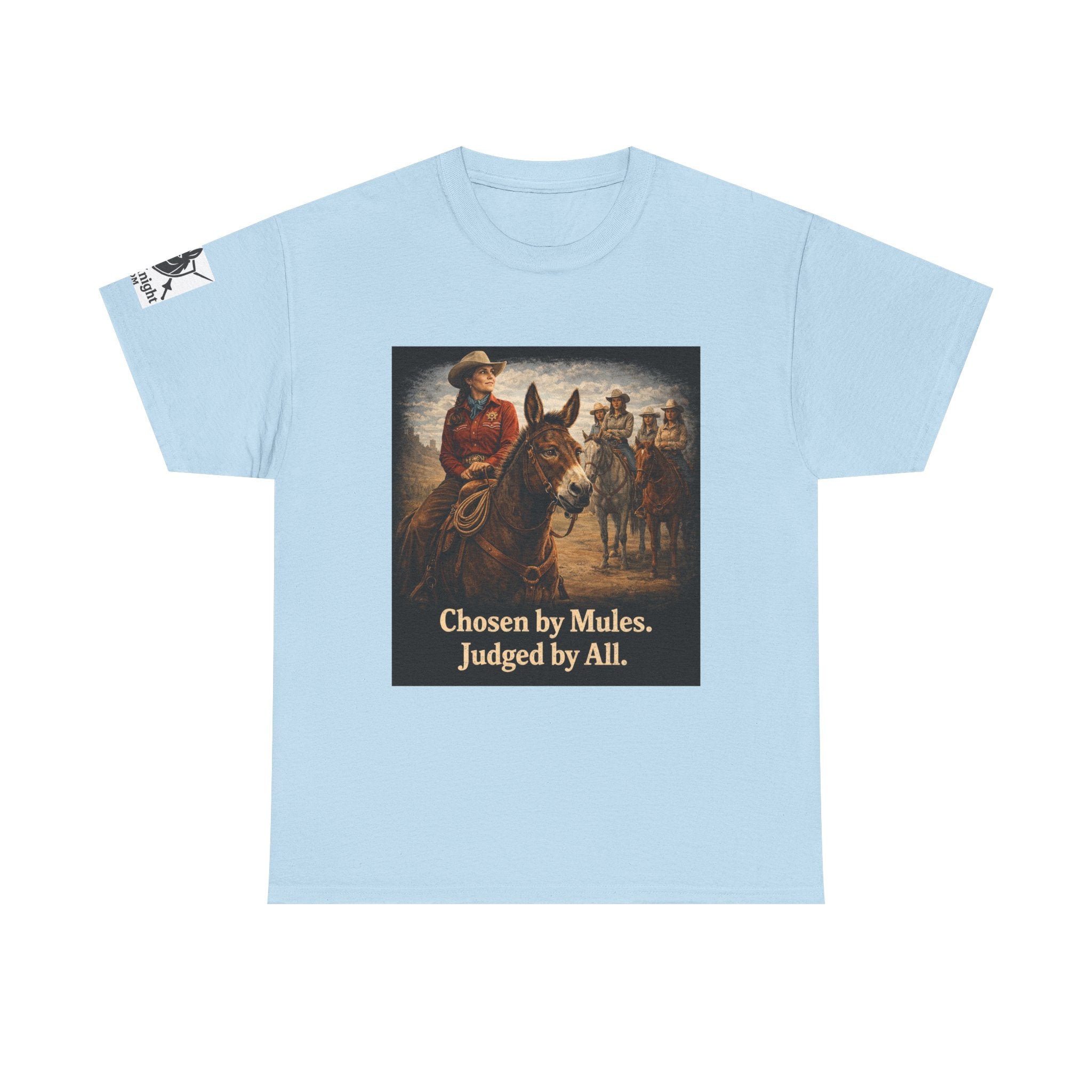 Cowgirl Graphic Tee — "Chosen by Mules. Judged by All." Western Vintage Shirt