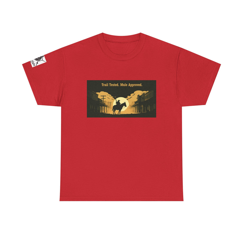 Western Rodeo T-Shirt — 'Trail Tested, Mule Approved' Vintage Cowboy Tee